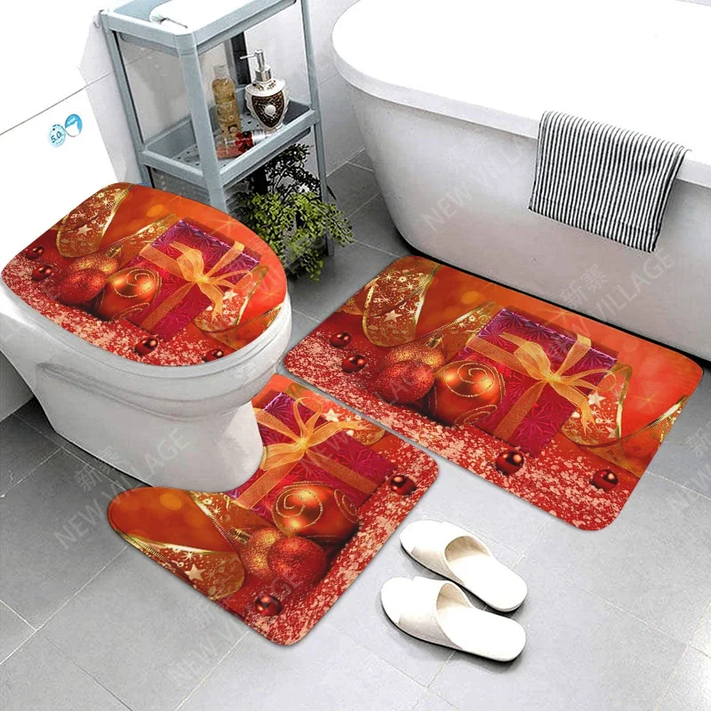 home bathroom floor mats Christmas decorations Bath Foot mat modern bathroom accessories rug Toilet mat Bathtub anti-slip carpet