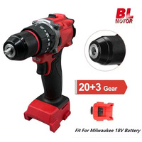 For Milwaukee 18V Battery Brushless Electric Drill 20+3 Torque Cordless Impact Drill Hammer Multifunctional Power Tools