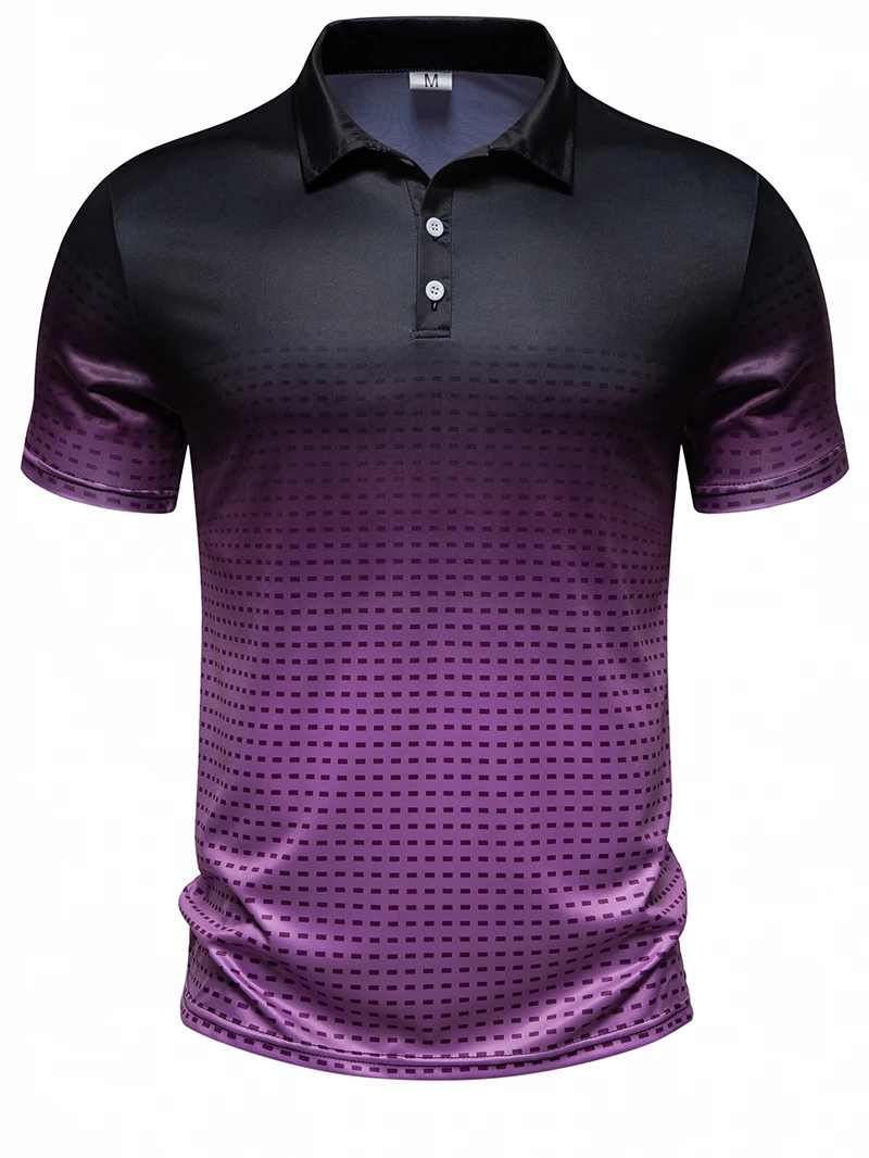 

Men's Summer Casual Polo Fashion Spot Digital Print Polo Collar Short Sleeved Design Suitable For Machine Washing Surprise Gift