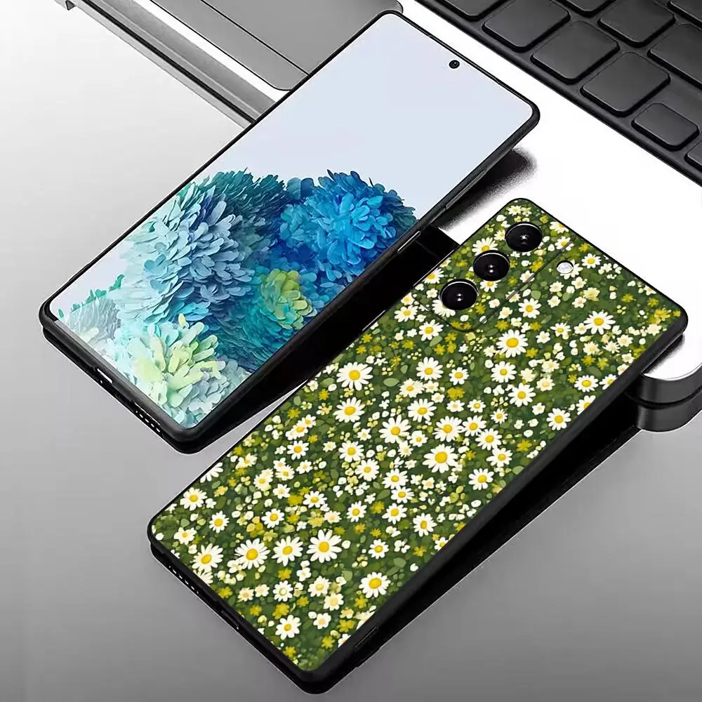 Daisy Sunflower Phone Case For Samsung S26 S25 Edge S24 S23 S22 Ultra Plus Fe A57 A37 A17 A56 5G Silicon Cover