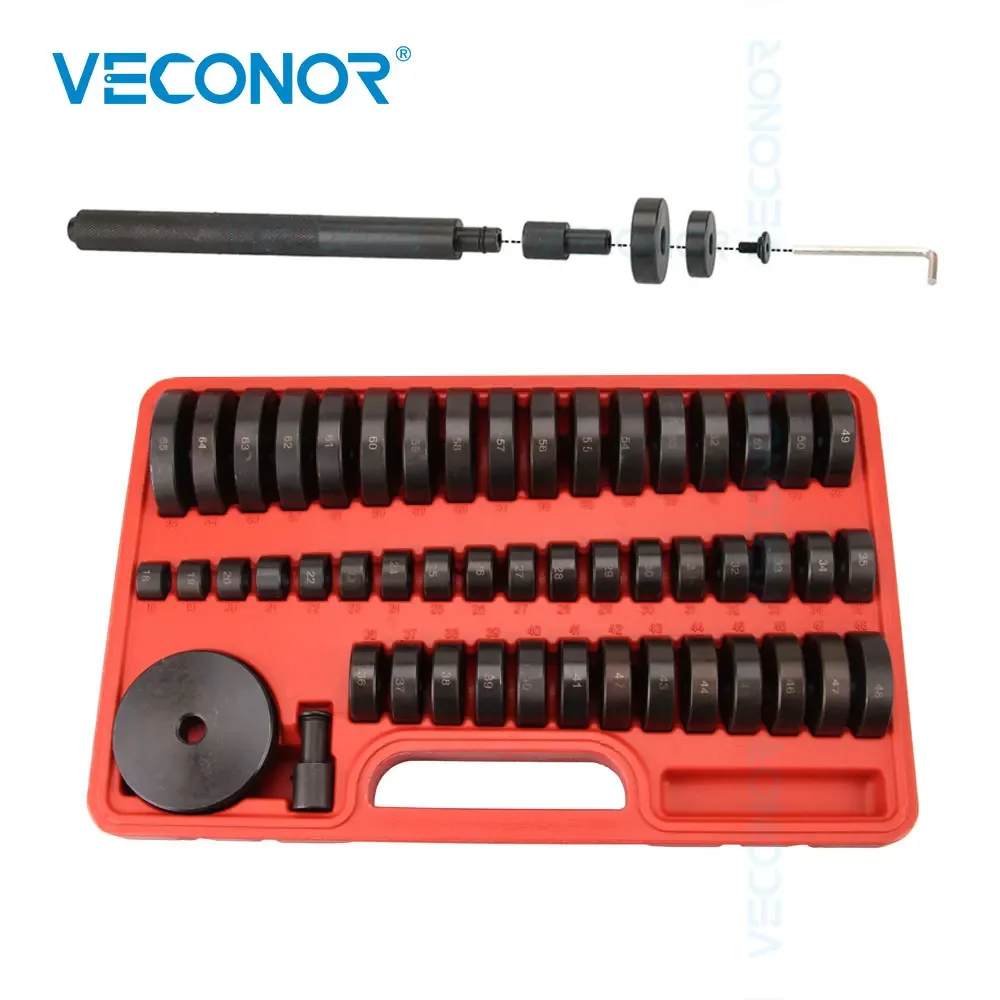 Kit d\'outils pour l\'enlèvement et l\'installation du joint d\'étanchéité à roulement sur mesure 18-65mm 74mm, Kit d\'outils de réparation 52 pièces