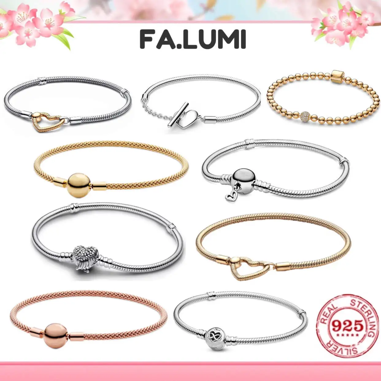 

925 sterling silver unique heart-shaped feather circular zircon pendant bracelet for women's jewelry gift Valentine's Day gift