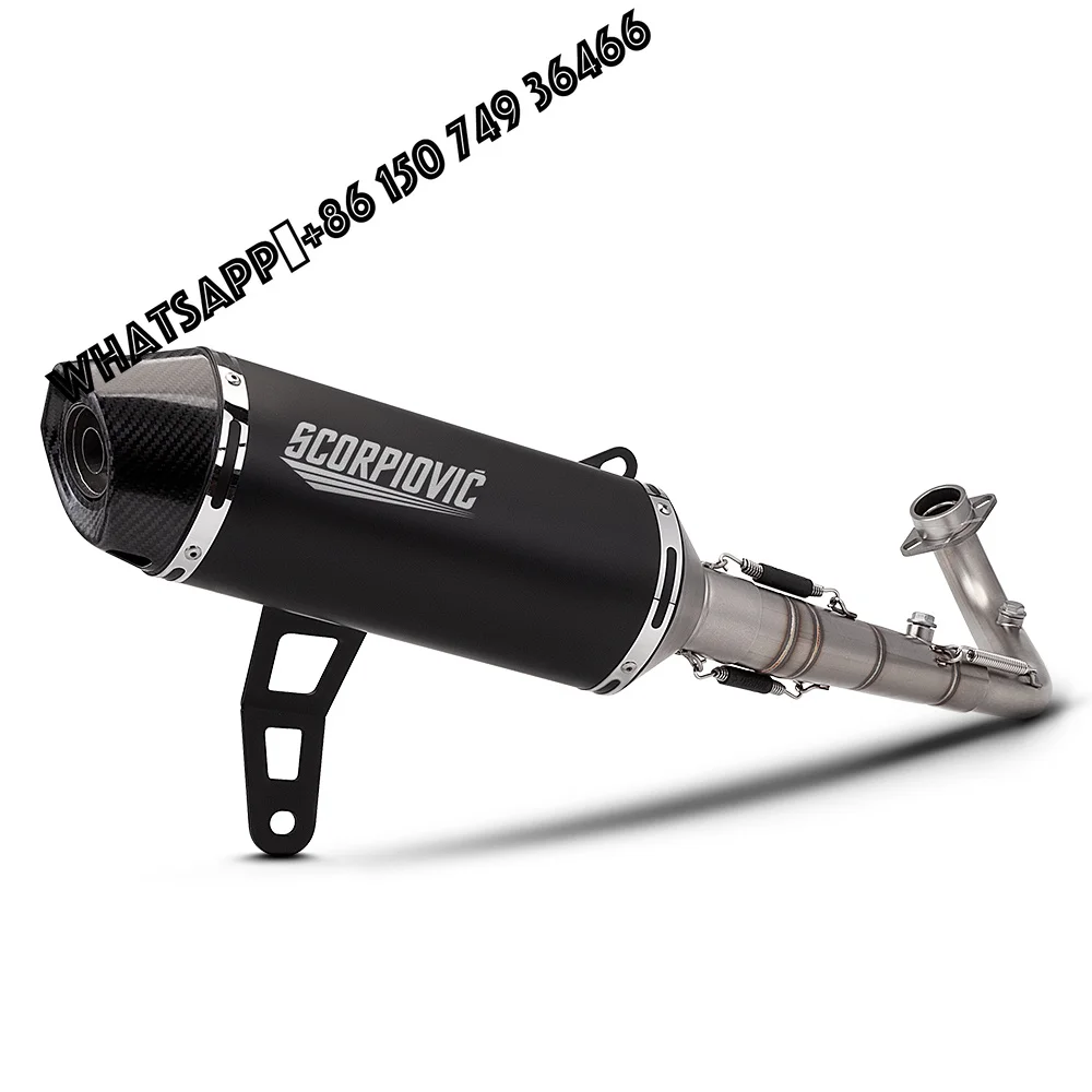 Motorcycle Exhaust Full System for ZONTES 368 368G 368D 368M 368K 368E Modify Manifold Carbon Muffler with DB Killer Escape