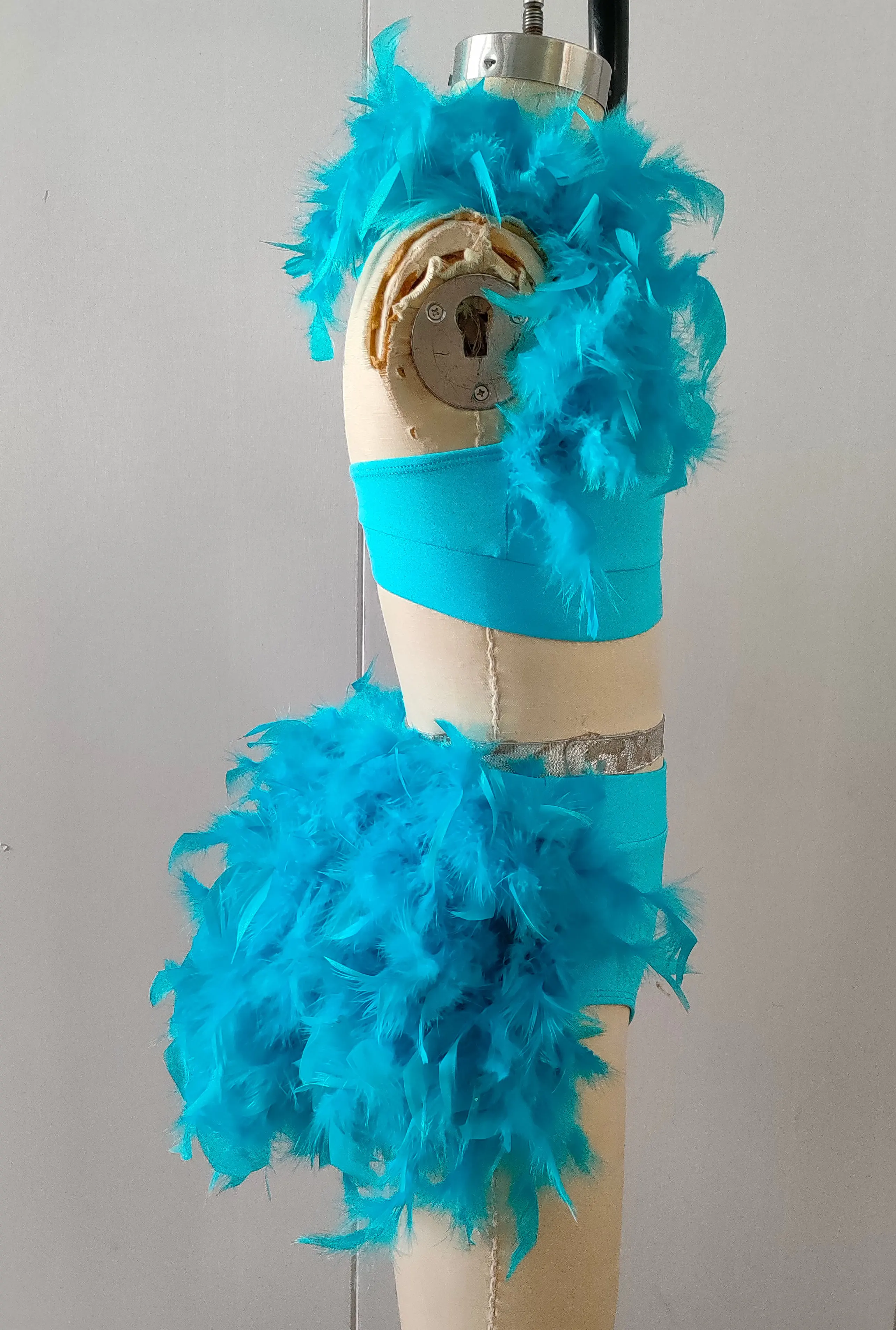 Color profesional Jazz traje de baile latino actuación falda estilo pluma