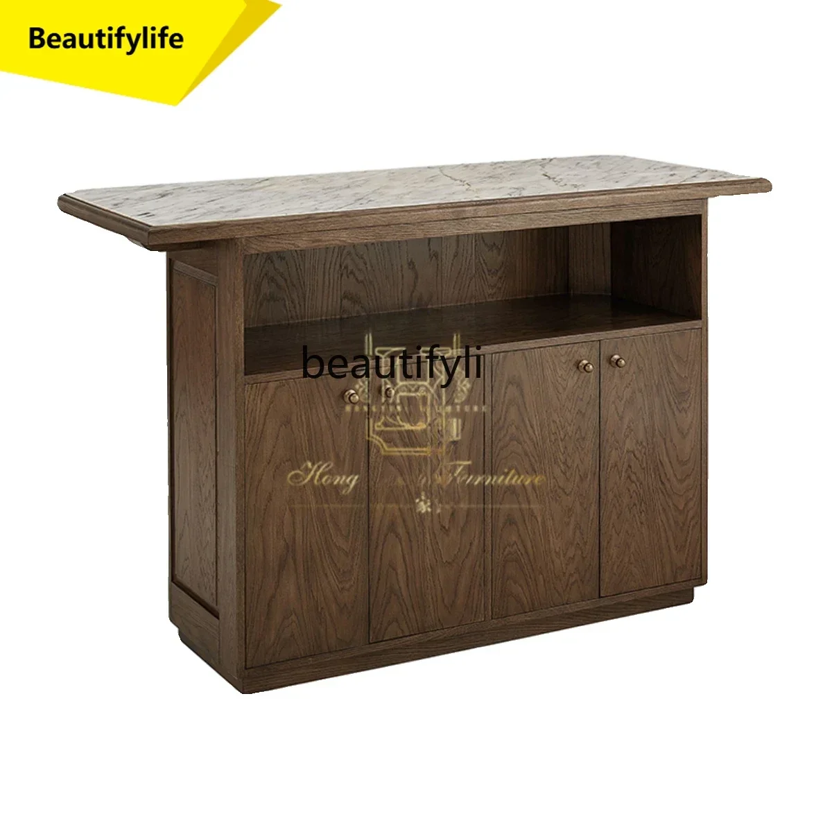 

Винный шкаф в американском ретро-стиле из массива дерева, барный стол из европейского мрамора, домашняя перегородка, страница оформления заказа