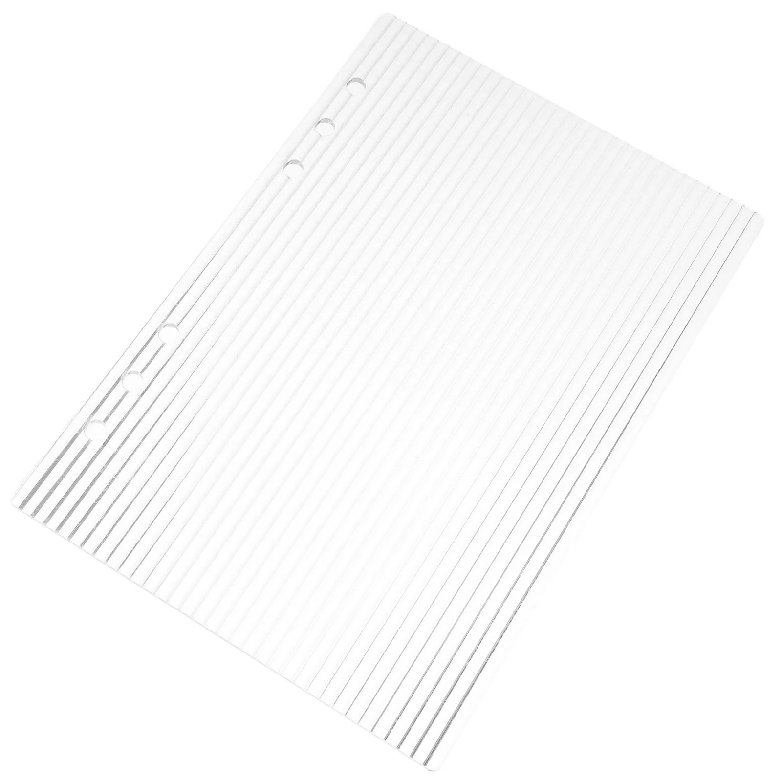 Capa de pasta acrílica transparente com 6 anéis, concha para notebook a5, destacável, transparente, envoltório para diário