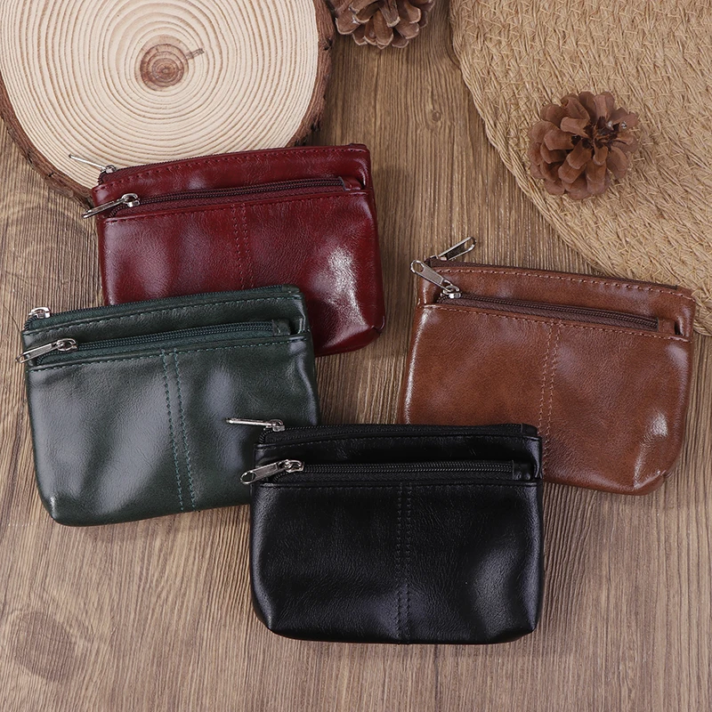 Vintage PU lederen heren kaarthouder portemonnee mini korte portemonnee dames creditcard tas rijbewijs harde ID-kaart tas