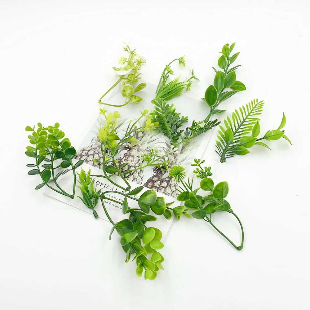 10 Teile/los Kunststoff Wasser Gras Künstliche Blumen Für Wohnkultur Wand Hängen Tisch DIY Kranz Geschenk Scrapbooking Gefälschte Pflanzen – Detail 16