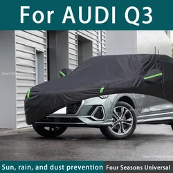For Audi Q3 210T  Full Car Covers Outdoor Sun Uv Protection Dust Rain Snow Protective Anti-hail Car Cover Black Auto Cover