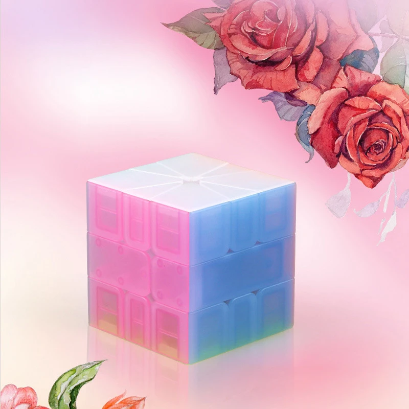 [CubeFun]QiYi Jelly Color Magic Speed Cube 2x2 3x3 4x4 5x5 Pyramid/SQ1 Educational Puzzle Toys Ganmes For Children Gifts