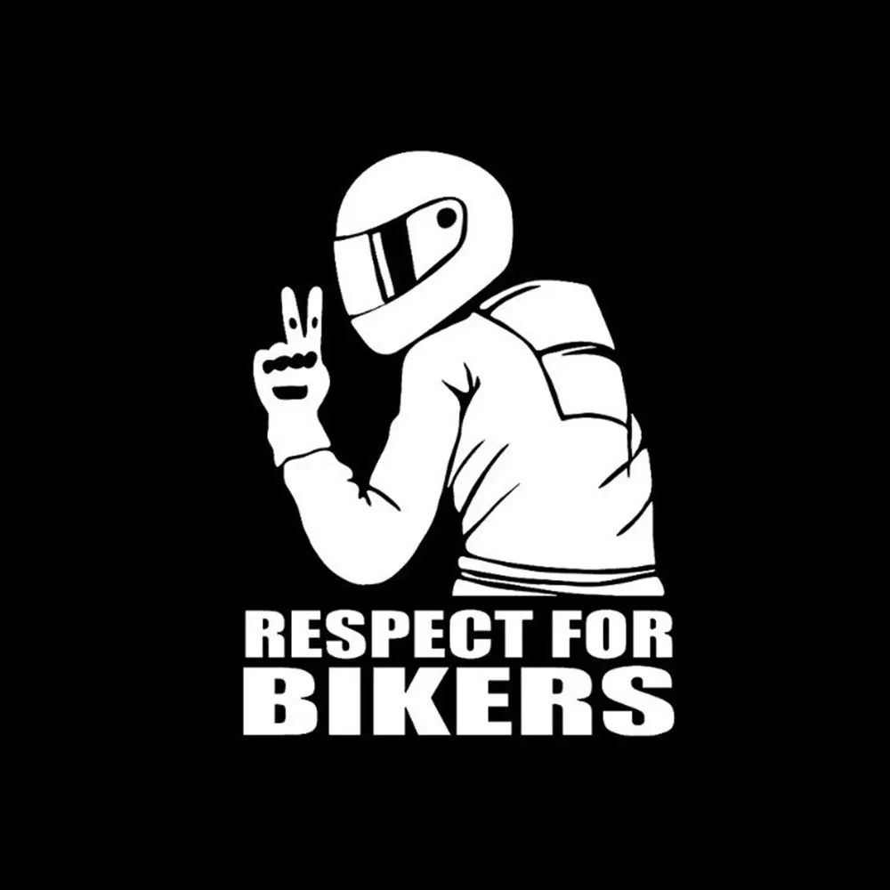Поважайте байкерские виниловые 3D светоотражающие наклейки для автомобиля, мотоцикла, водонепроницаемые съемные наклейки для авто окна, гоночного шлема на теле