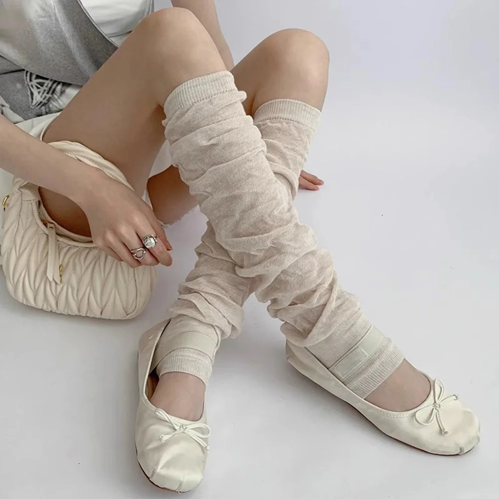 Jambières fines polyvalentes pour femmes, chaussettes de mollet respirantes, couvre-jambes de tempérament, paire de bottes de protection de chimiché, style ins