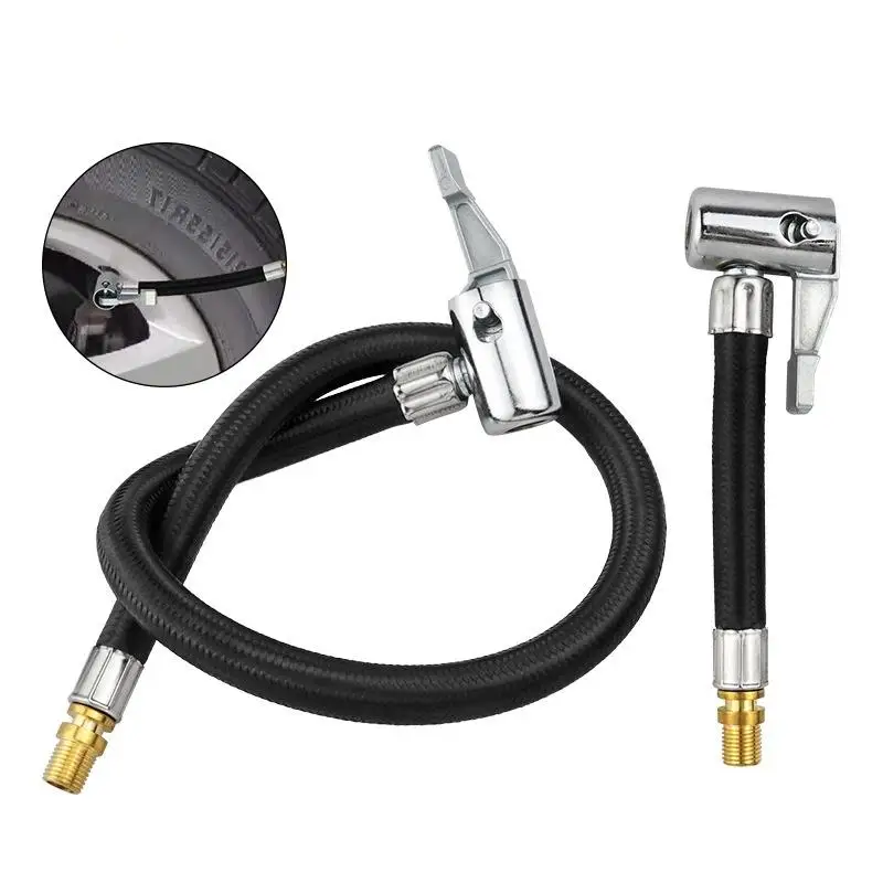 10/20/30cm Tire Inflator Extension Hose Anti Deflate Air Pump Connection Adapter Pipe For Car Motorcycle Bike