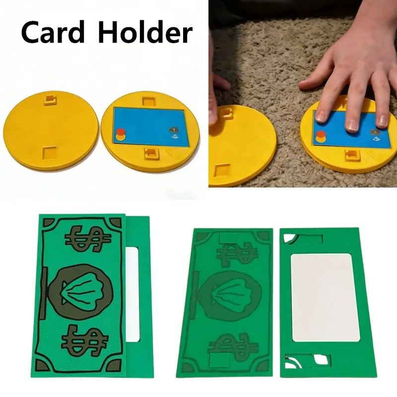 3D Green Shell Dollar Card Holder, Tap To Pay NFC Credit Card Protector, Slim Wallet Card Case For Bank Card Subway Bus Card
