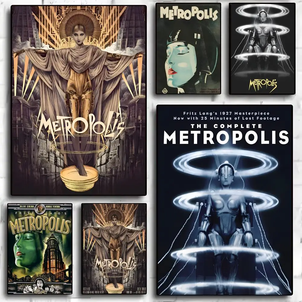 Movie M-metropolis Poster Self-adhesive Living Room Bedroom Party Bar Decor Moisture-proof Fade-resistant