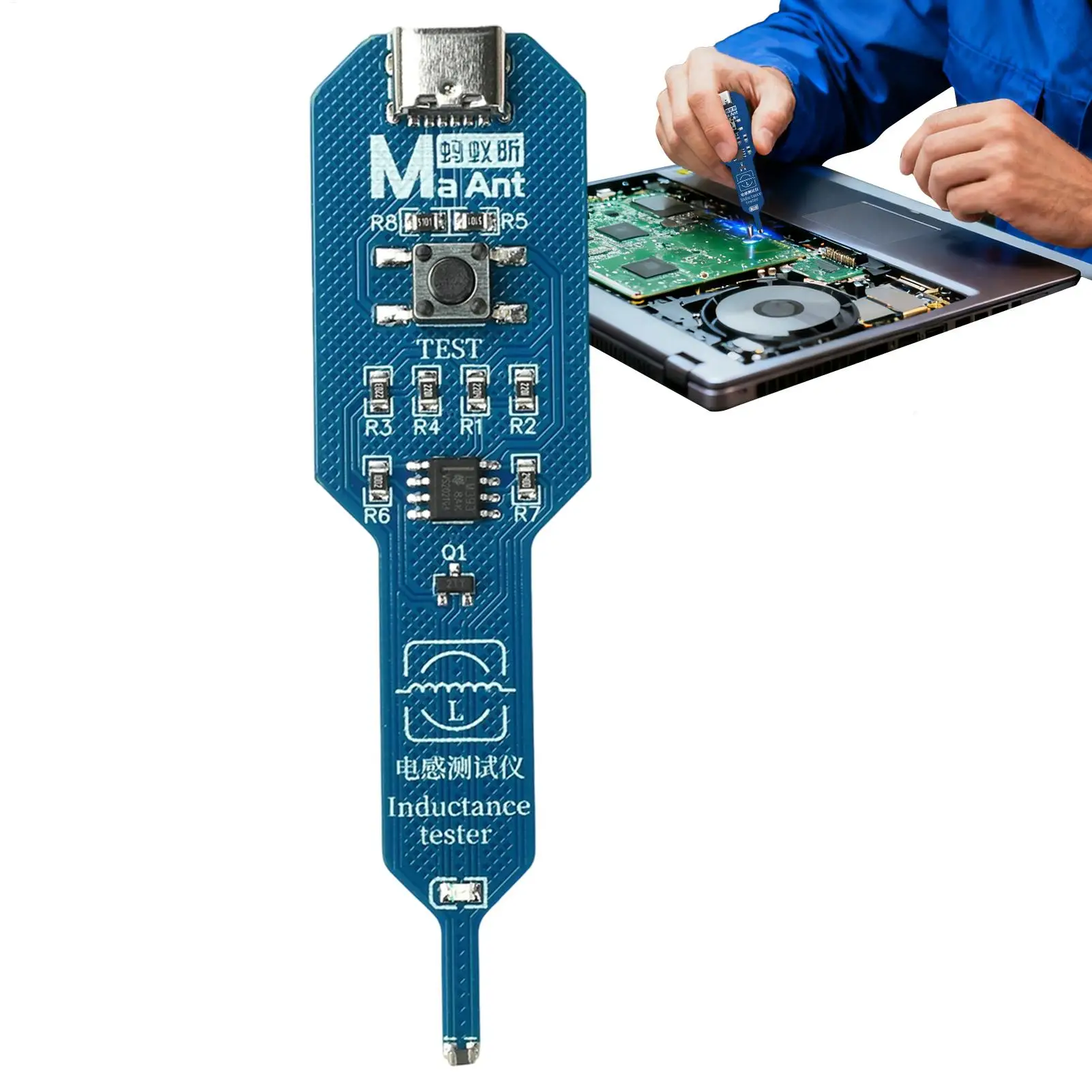 Inductance Meter Precise Quick Check Portable Electronic Circuit Board Component Tester for Phone Repair Circuit Electronics