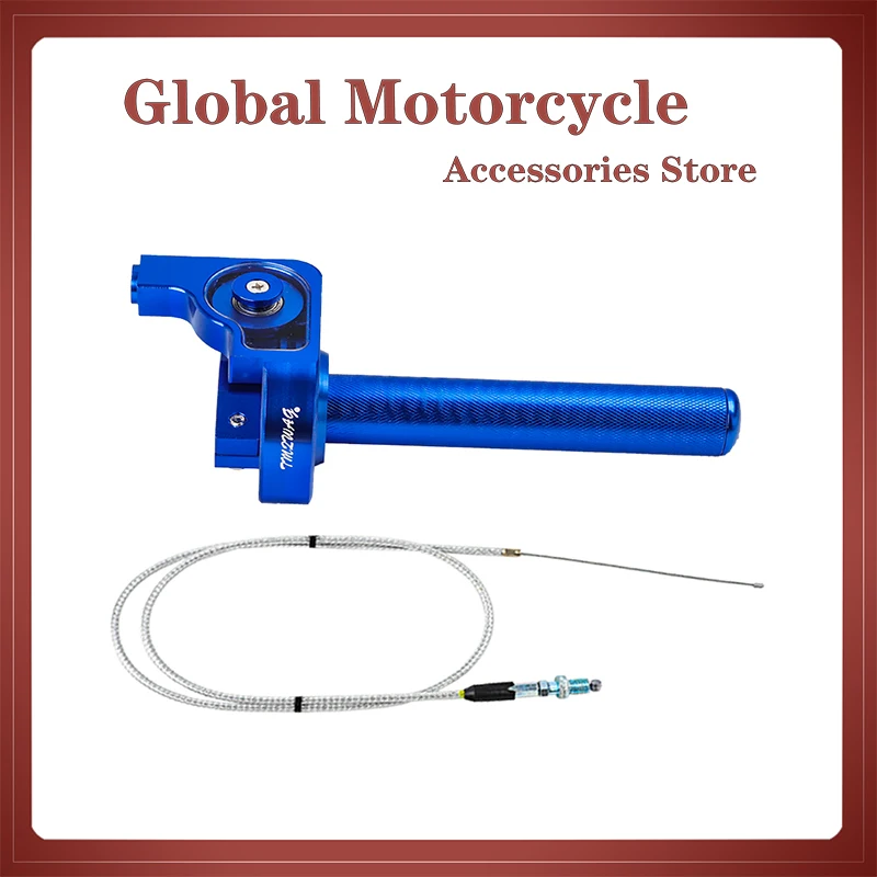 SCL MOTOS Universal 22mm Motorcycle CNC Aluminum Acerbs Handle Throttle Grip Quick Twister With Throttle Cable CRF 50 70 110 New