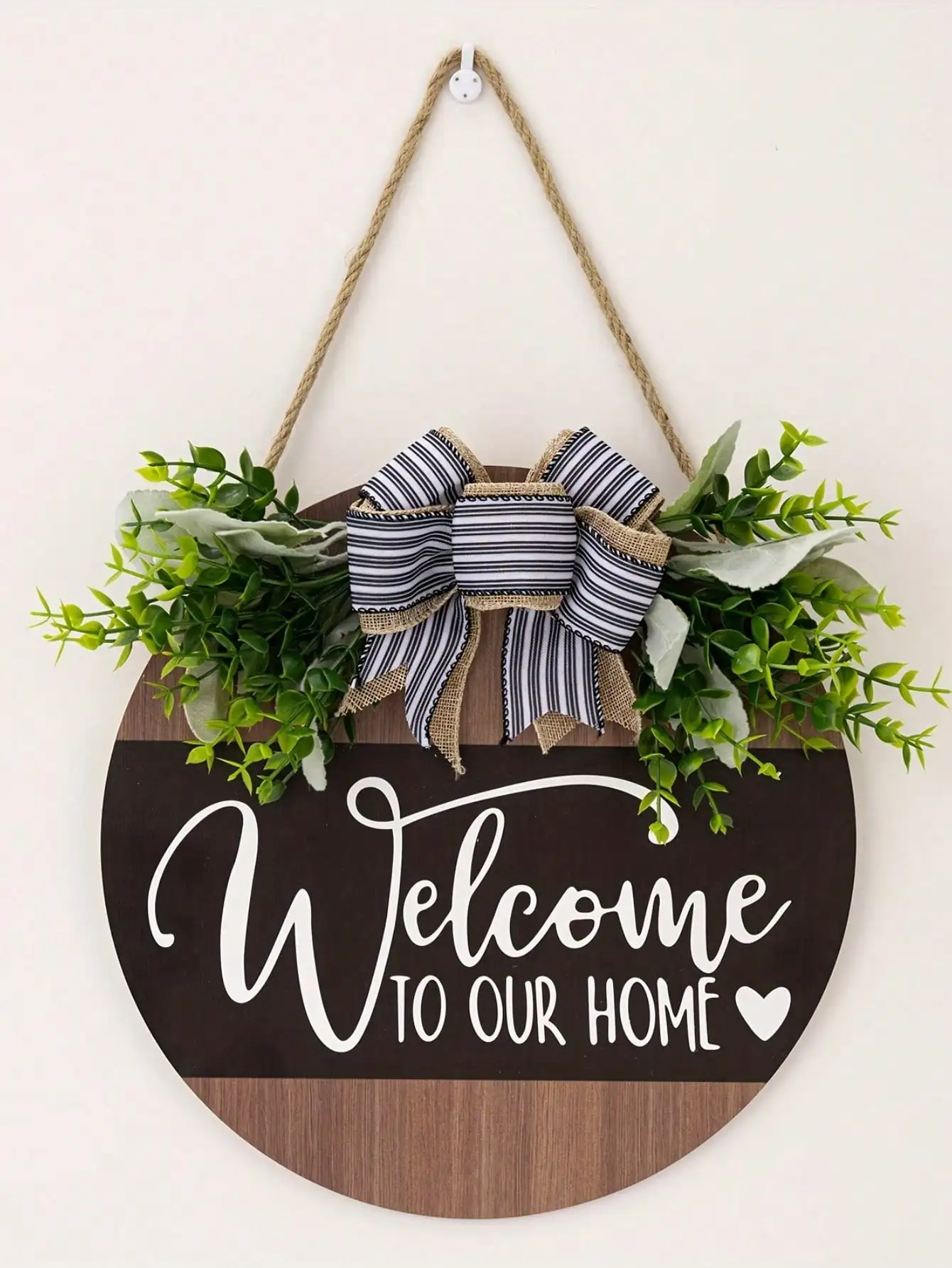 House front door decoration housewarming gift home outdoor indoor handmade 12-inch front door welcome wreath 1