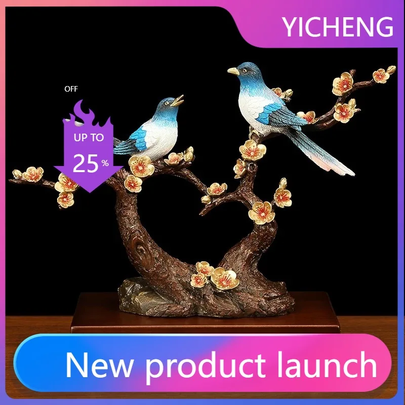 LYY  Copper Ornament Magpie Home Gift for Friends Living Room TV Cabinet Decoration