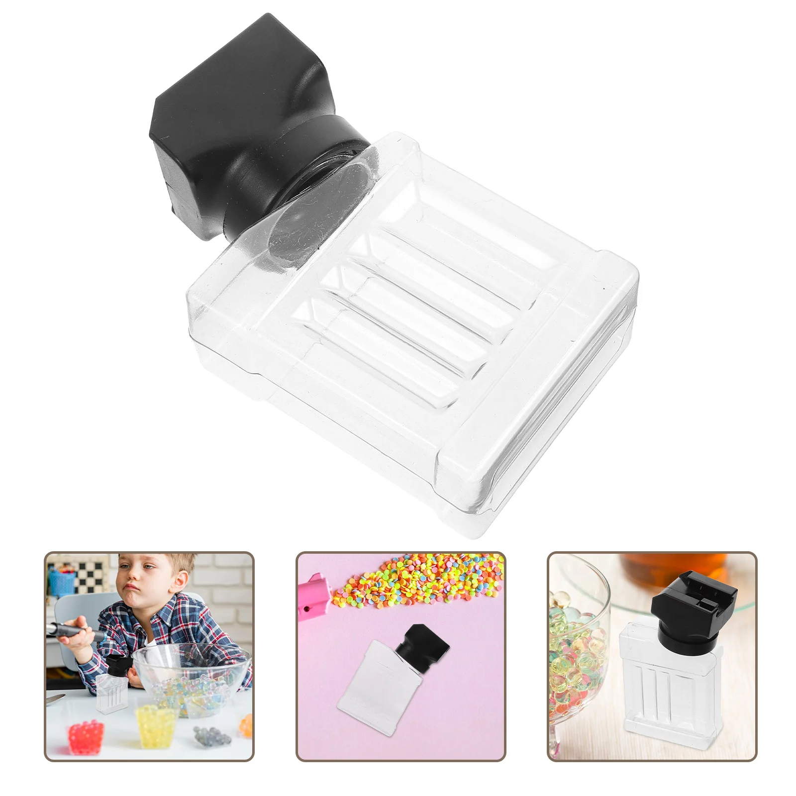 حاوية خرز بلاستيكية، زجاجة مربعة، سعة كبيرة، حامل تخزين قابل لإعادة الاستخدام، زجاجة عرض شفافة لتخزين الخرز الصغير