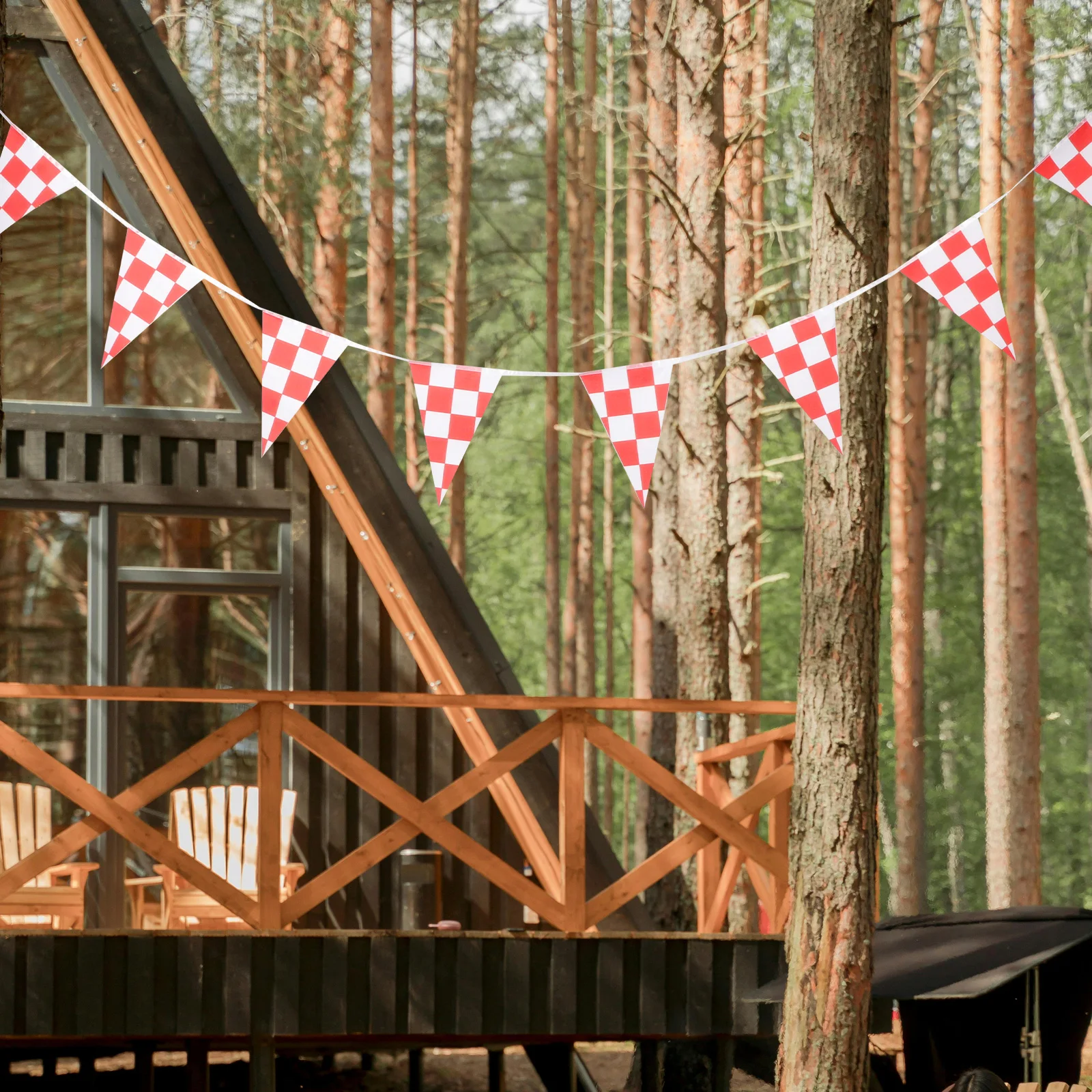 

Decorations Racing Decorative Flag Checkered Flags Triangle Hanging Car for Banners Race