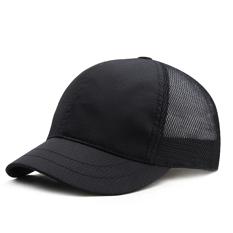 Men\'s Short Brim Fast Dry Baseball Cap Casual Plain Small Brim Mesh Breathable Snapback Caps for Women Bone Gorras Dad Hat