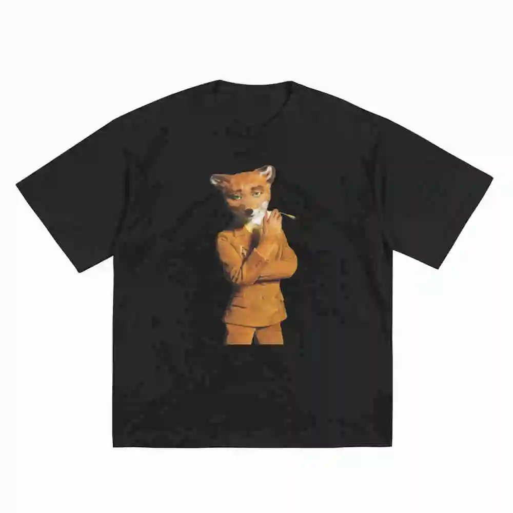Fantastic Mr Fox Wes Anderson Short Sleeve Tee 100% Cotton T-Shirt