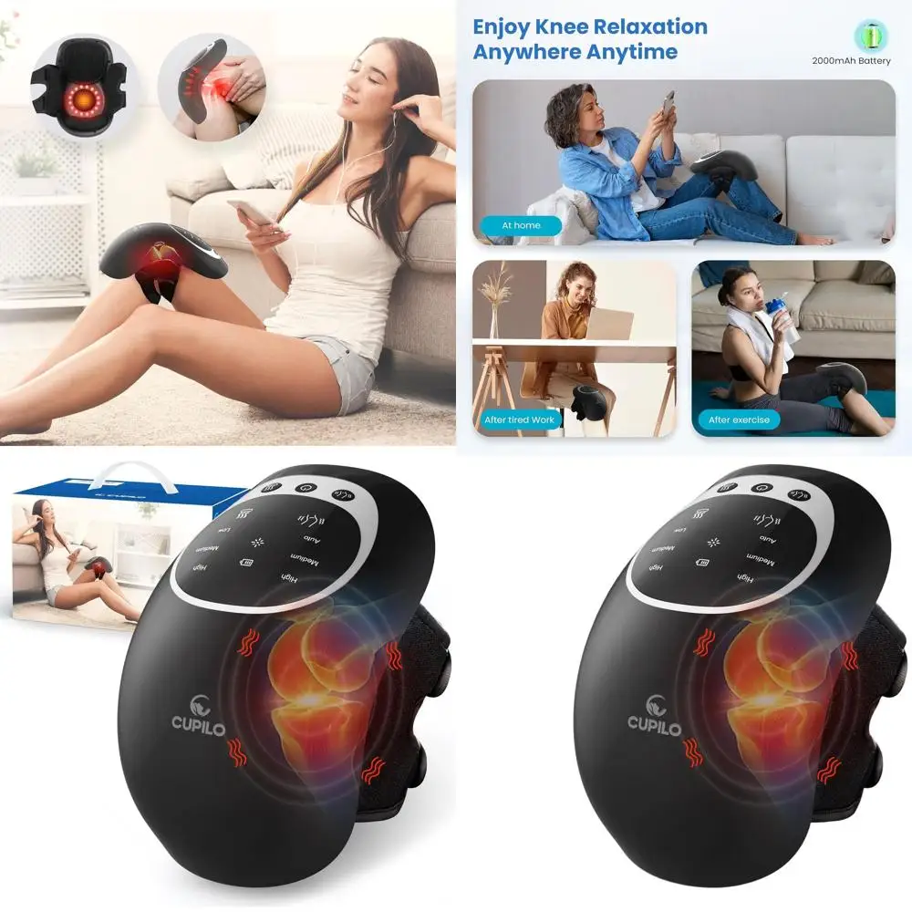 مدلك الركبة الاهتزازي الساخن لتخفيف الآلام ودعم التهاب المفاصل - هدية مثالية للآباء وكبار السن