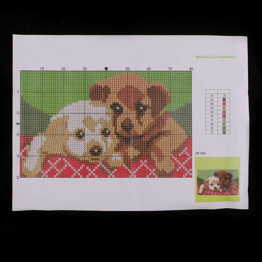 Latch Hook Kits for Adults Beginner Friendly Crochet Needle Tool Set Puppy Pattern 50x30cm Home Display