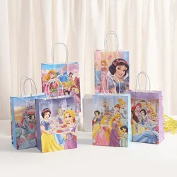 6pcs Disney Priness Snow White Cinderella Gift Bags Candy Loot Bags Birthday Party Festival Decor Kids Favor Party Supplies