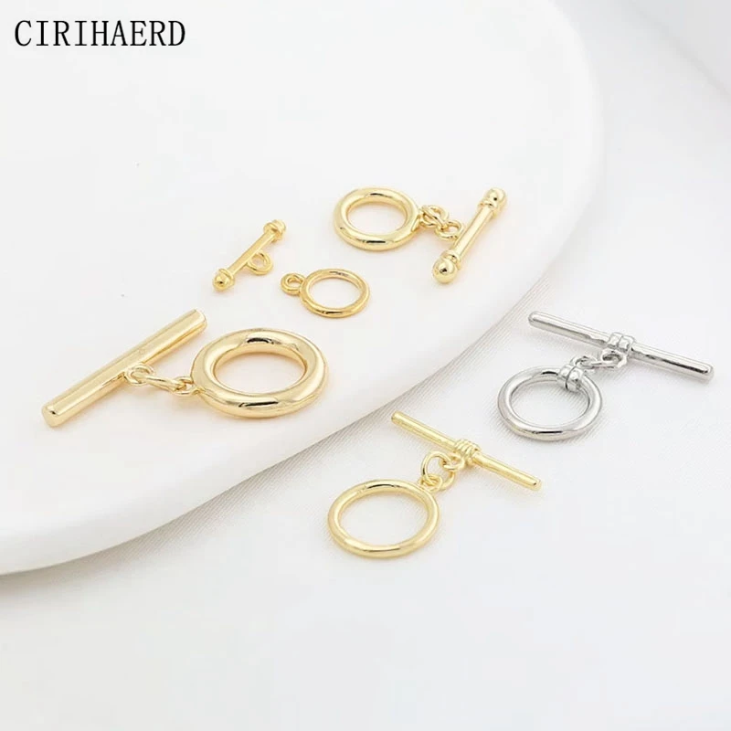 

14K/18K Gold Plated Brass Toggle Clasps For Bracelet Jewelry Making Supplies Necklace Close End Clasp OT Buckle DIY Accessories