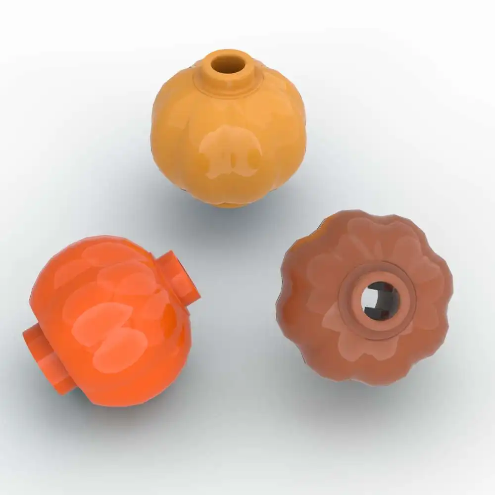 MOC 10PCS 51270 Festival Decorations Part Adaptive Brick Circular Lantern Pumpkin Building Blocks Toys Children Halloween Gifts