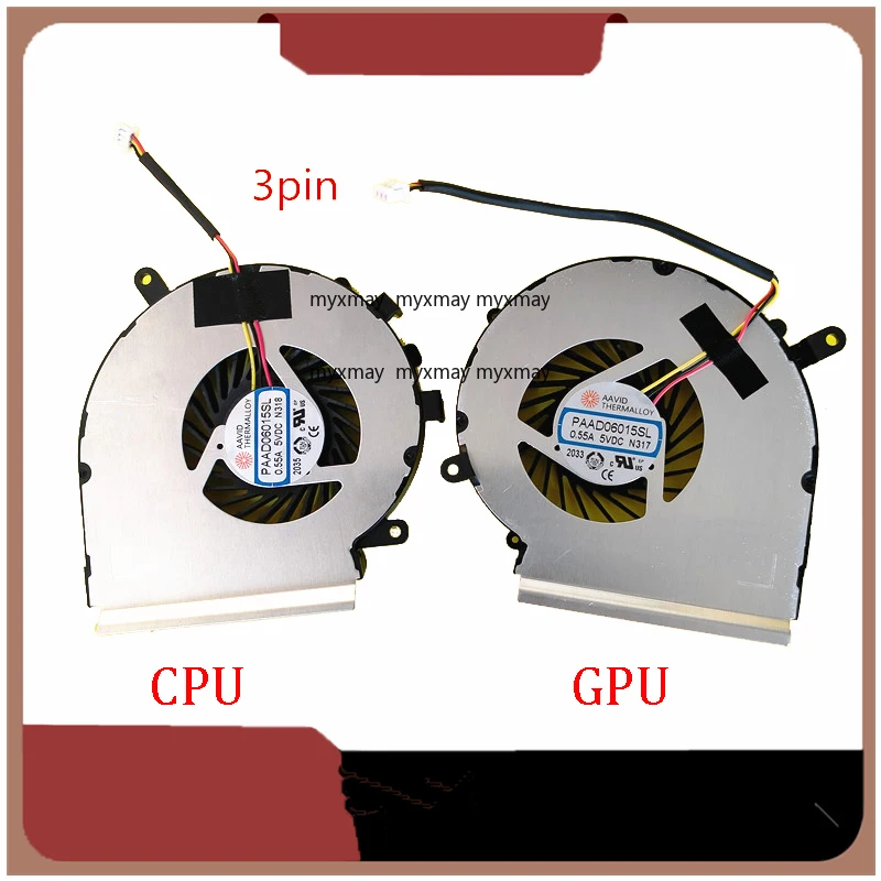 

NEW Original LAPTOP CPU GPU Cooling Fan For MSI GE62 PE60 GL62 GP62 GE72 6QC 2QD 6QG MS-16J5 MS-16J2 MS-16J4 3PIN