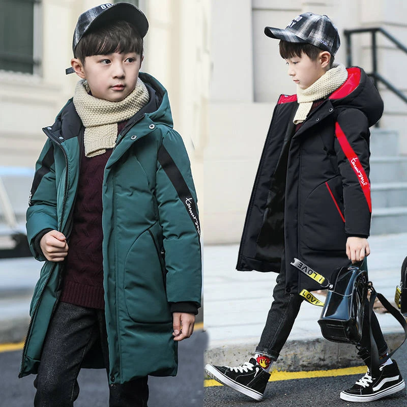 

Winter Thicken Windproof Warm Coat for Boys Children Outerwear Kids Clothes Big Boys Jackets Plus Thick for 4-15 Years Teenager