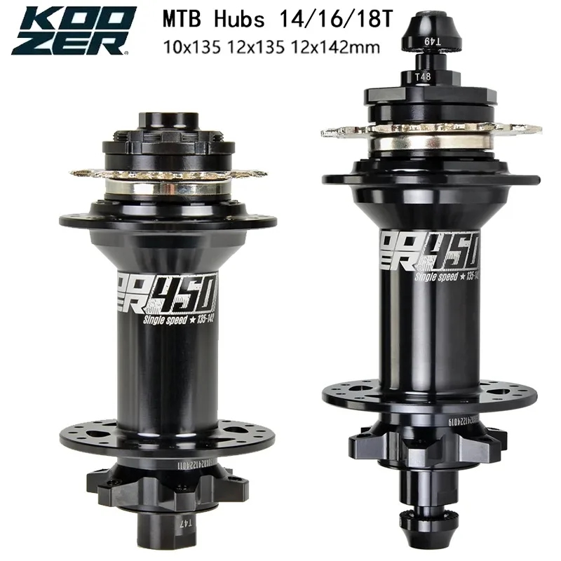 

Односкоростная втулка Koozer 450 для грязи, 120 щелчков, стальная ось Cr-Mo, 10/12x135 мм и 12x142 мм, сквозная ось | Велосипедная втулка BMX/Road/MTB 32H