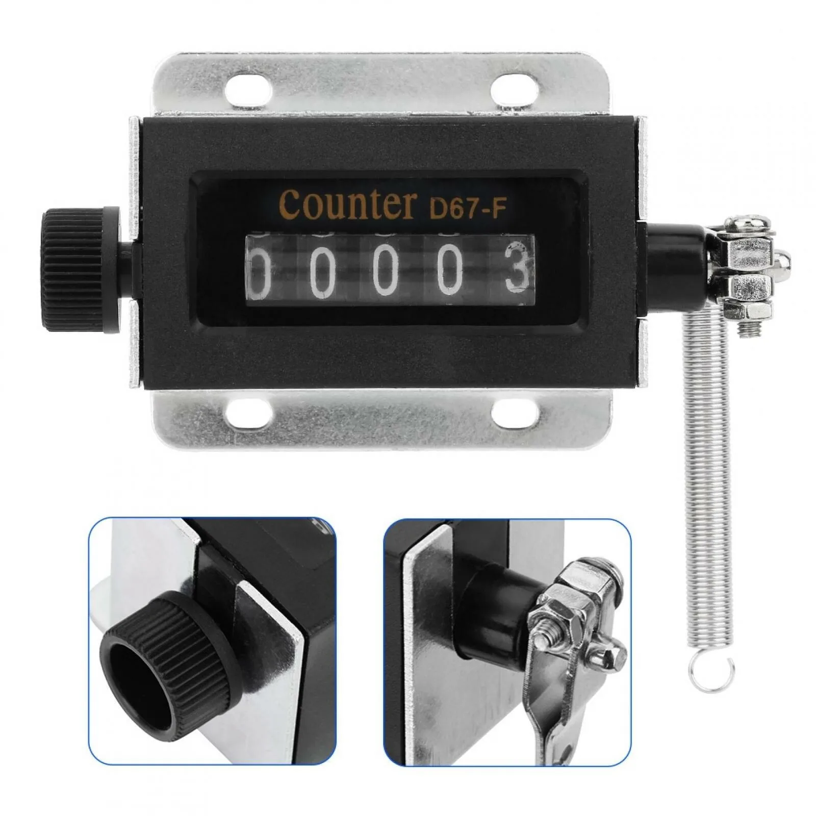 Hand Pull Mechanical Counter ≤200 Times/s Approx.82g/2.9oz Pull Type 5 Digit Mechanical Counter D67-F Hot Sale