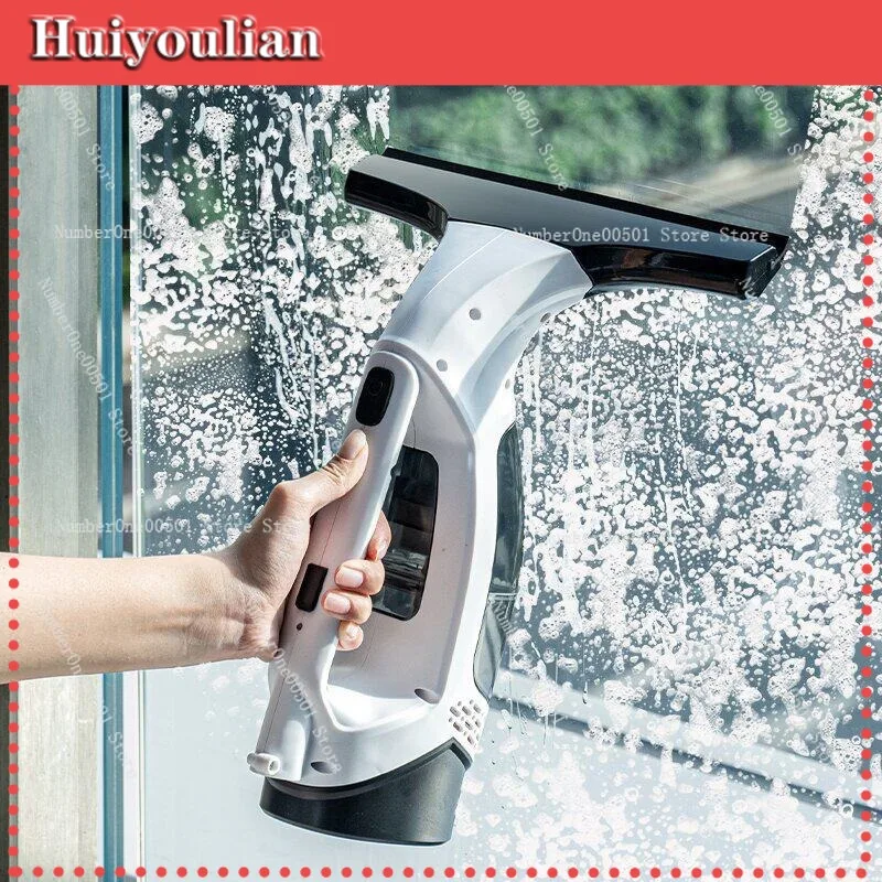 Cordless Electric Glass Cleaner Home Window Washer Strong Suction Portable