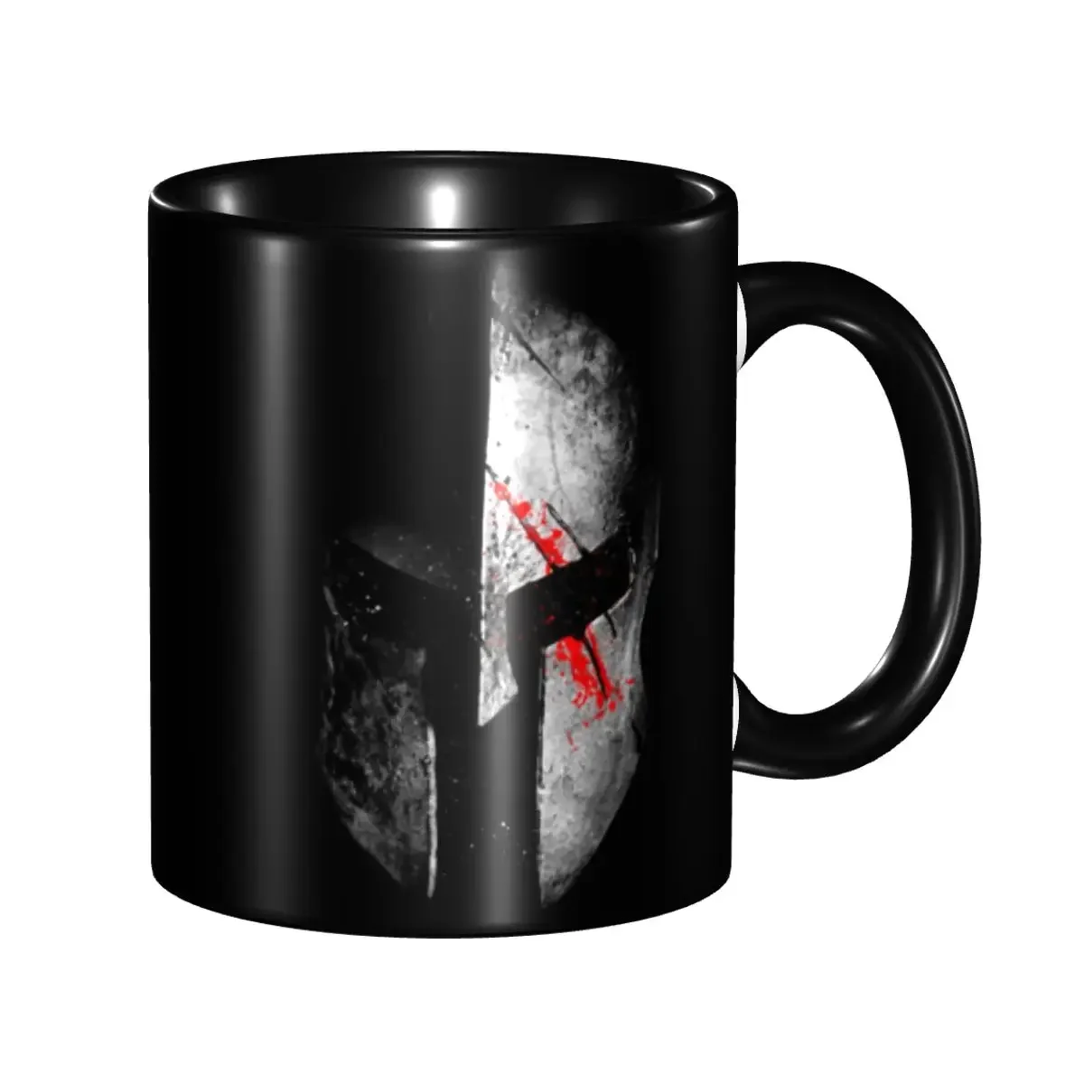 DIY Sparta Skull Spartan Helmet Ceramic Mug Customized Coffee Cups Creative Gift
