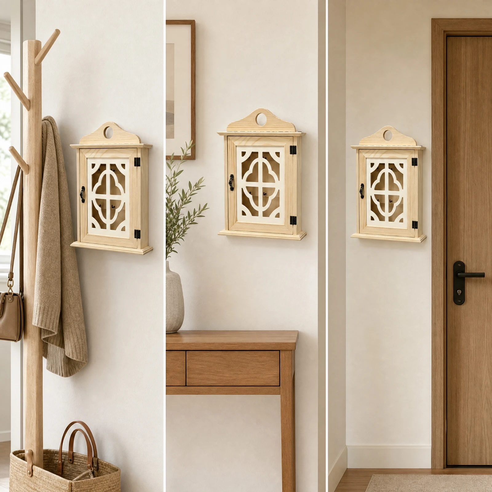 natural-wood-wall-mounted-key-storage-box-small-key-organizer-with-hanging-hooks-and-storage-compartment-practical-rustic