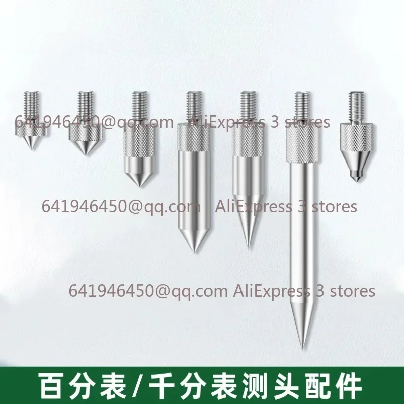 4/10/15/25/30/35MM Length Measuring Tool M2.5 Threaded Needle Plastic Tip Tester Tungsten Steel Tip Cone Test Indicator Contact