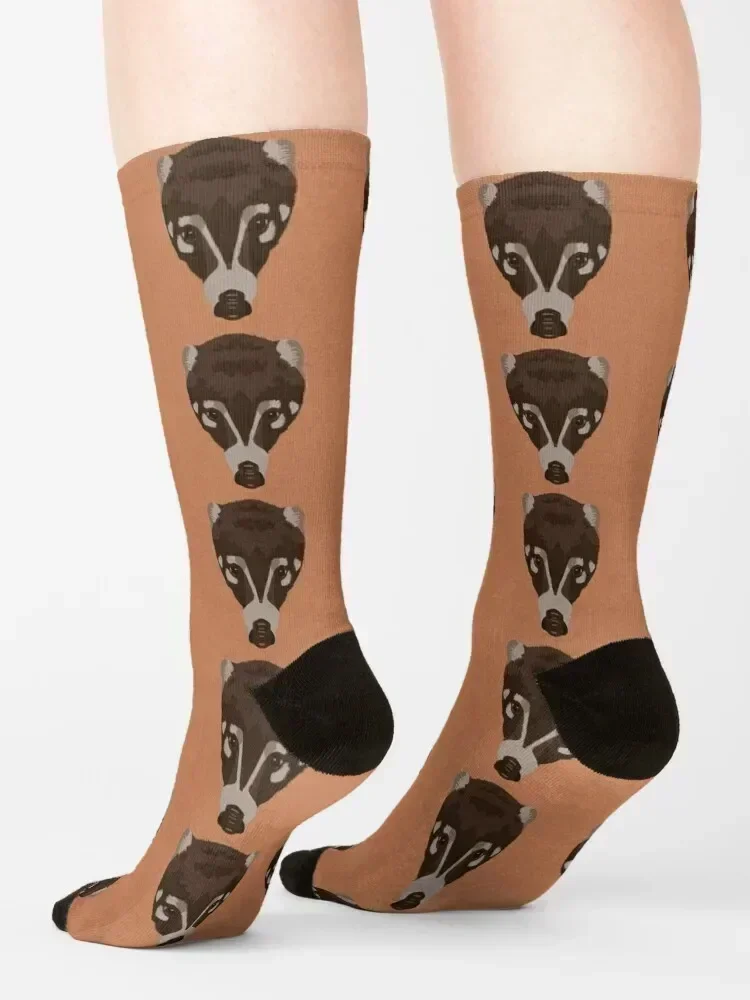White-nosed Coati Face Socks Hiking boots Sports anime Novelties Socks Male Women's