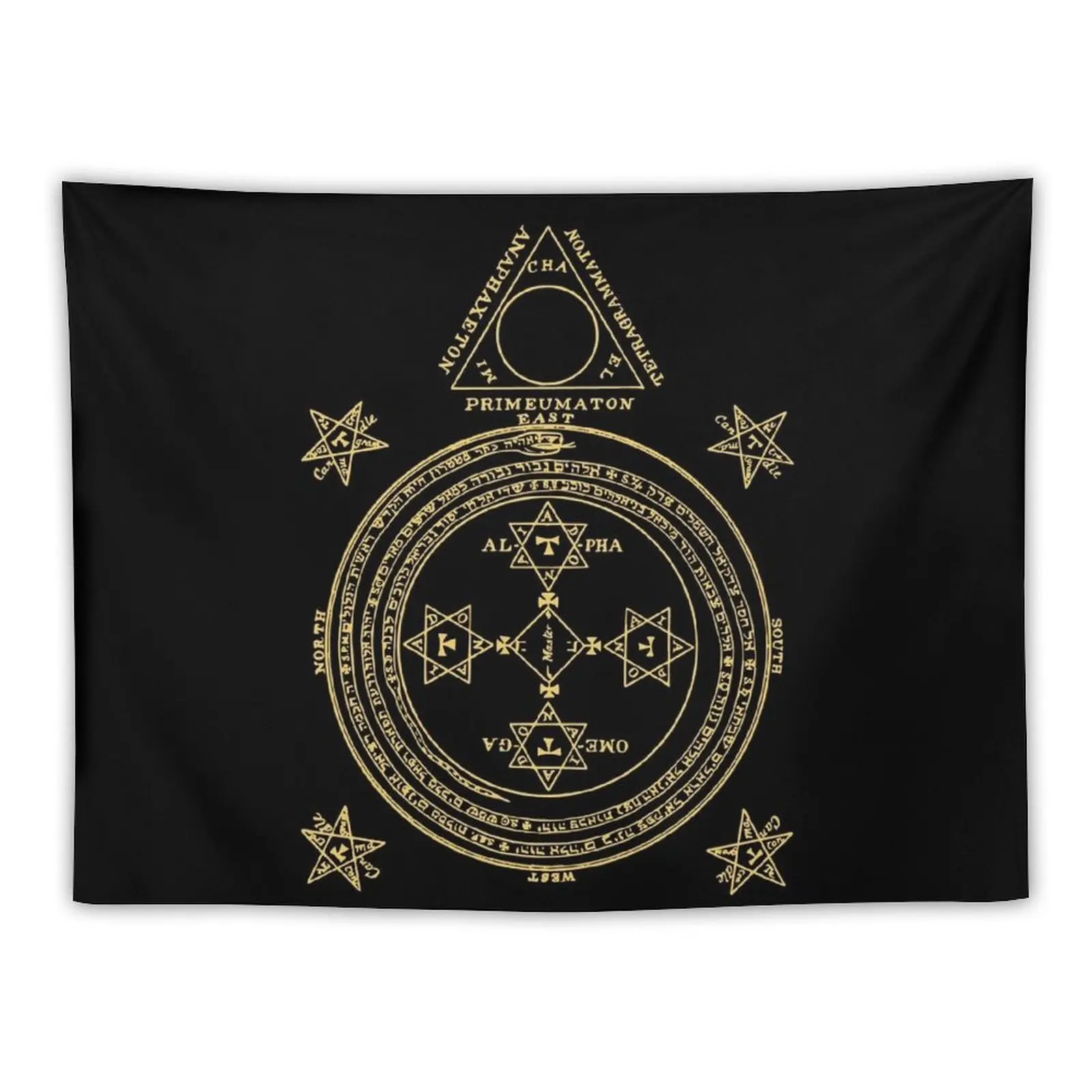 

Goetia Circle of Solomon Ceremonial Magick Occult Grimoire Tapestry Wall Hanging Wall Wall Decorations