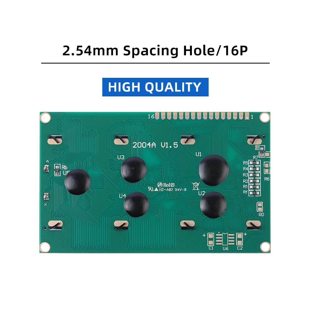 Red Light Black Letters 2004A LCD Display Module 16PIN Interface Module 3.3V/5V 2*20 2X20 ST7066U Support Scheme Development