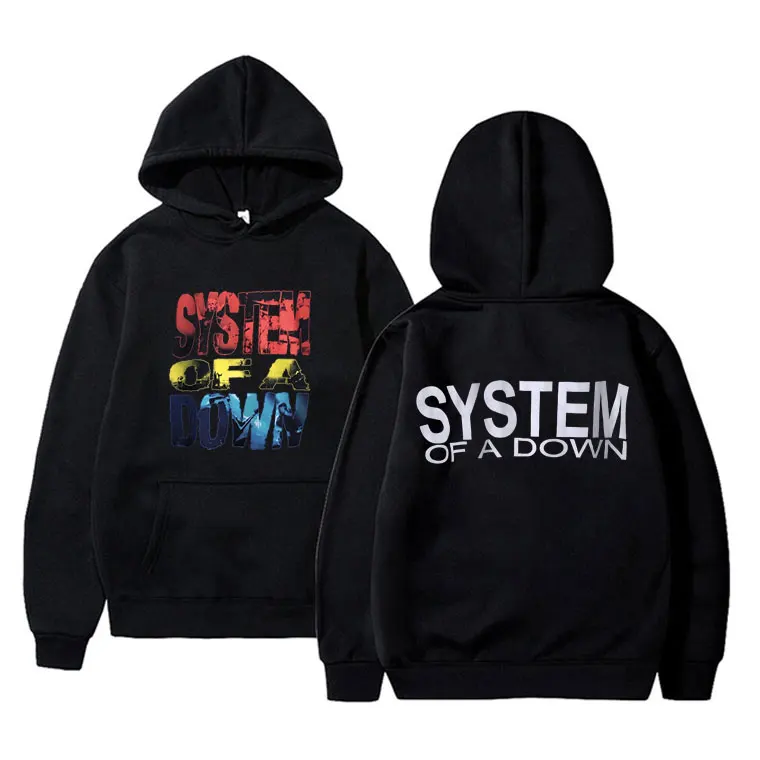 

Rock Band System of A Down Promo Album Comcert Tour Hoodie Male Vintgae Sweatshirt Men Women Alternative Metal Pullover Hoodies