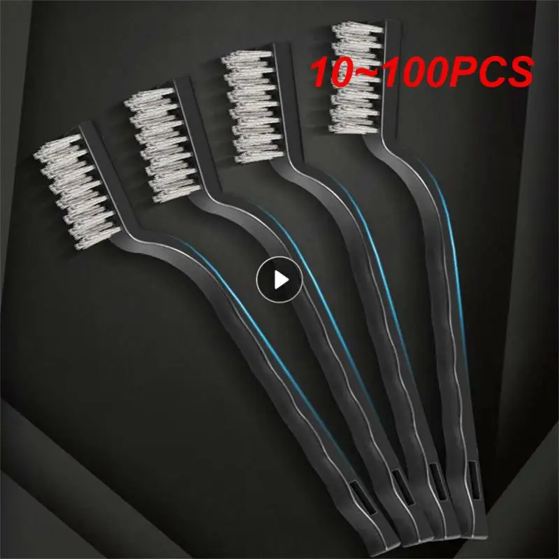 10~100PCS Stainless Steel Wire Brush High Quality Multipurpose 12g Convenient Handle Stainless Steel Wire + Abs