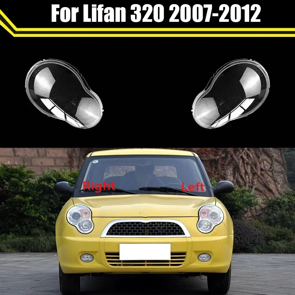 

For Lifan 320 2007-2012 Car Front Headlight Cover Auto Headlamp Lampshade Transparent Lampcover Head Lamp Light Glass Lens Shell