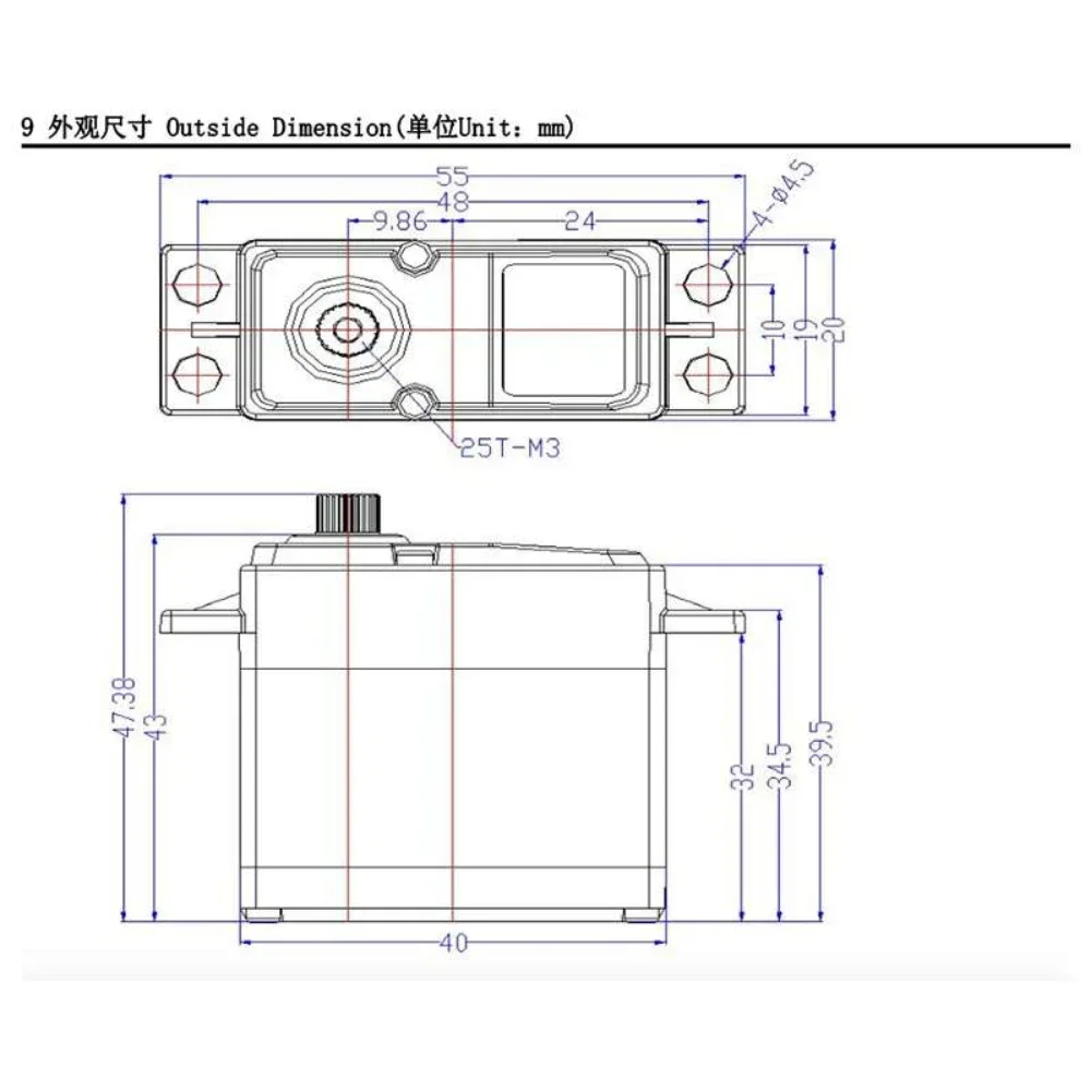 35 كجم FT5330M الرقمية RC محرك معزز 7.4 فولت 180 درجة RC Baja ميتال جير مقاوم للماء ل 1/8 1/10 RC التحكم عن بعد الانجراف سيارة روبوت