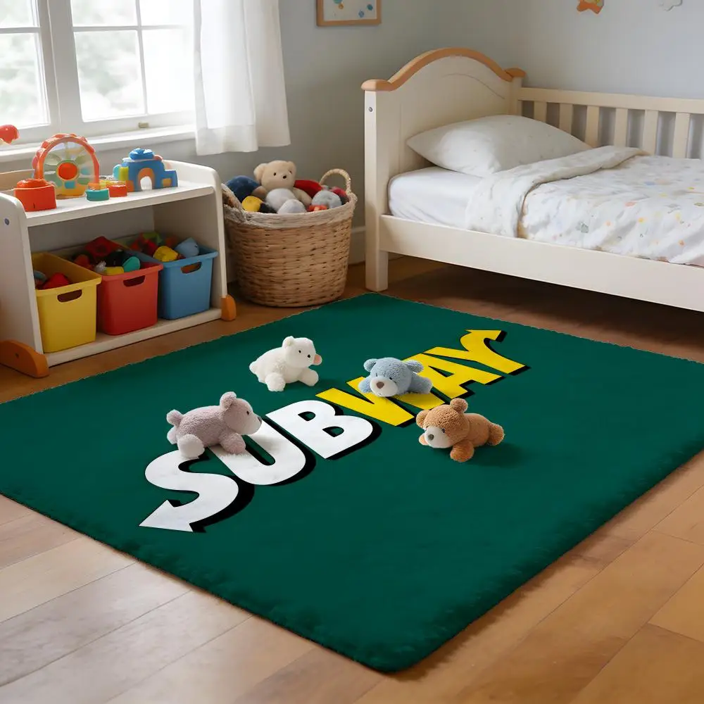 

Floor Mat Soft Flannel Rug Non-Slip Absorbent Mat for Bathroom Bedroom Home Decor A-A-S-Subways