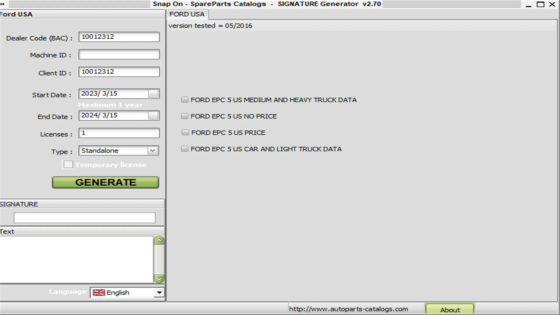 

Ford SnapON Catalogs Keygen 2.70
