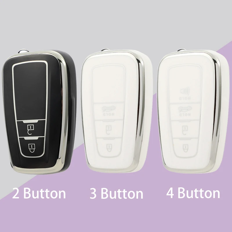 NEW Soft TPU Car Key Case Full Cover Shell For Toyota Prius Camry Corolla CHR C-HR RAV4 Land Cruiser Prado Keychain Accessories